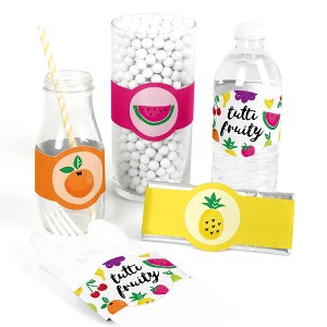 Big Dot of Happiness Tutti Fruity - DIY Party Supplies - Frutti Summer Baby Shower or Birthday Party DIY Wrapper Favors & Decorations - Set of 15 - 1 of 4