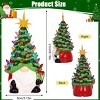 Christmas Gnome Christmas Tree, 8In Mini Ceramic Lighted Christmas Tree, Small Mini Prelit Xmas Holiday Decor for Tabletop Home Room Table Fireplace - 2 of 4