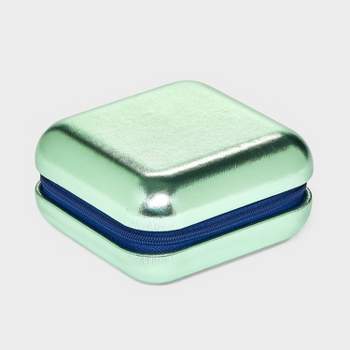 Shiny Heart Jewelry Organizer Box - A New Day™ Iridescent Silver