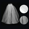 Unique Bargains Comb Wedding Veil White 1 Pcs - 3 of 4