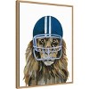 Amanti Art Football Lion by Yvette St. Amant Framed Canvas Wall Art - 2 of 4