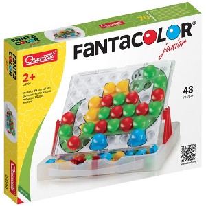 Quercetti Fantacolor Junior - 48pc Color Matching Mosaic Pegboard Game, Kids 2+ - 1 of 4