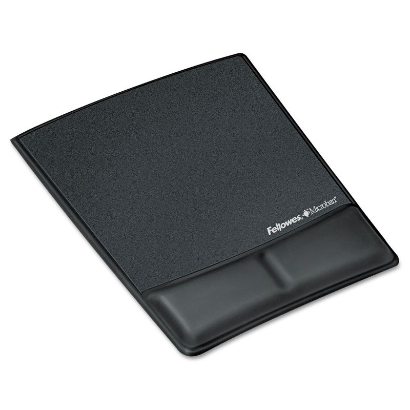 Fellowes Memory Foam Wrist Rest w/Attached Mouse Pad Black 9180901, 1 of 3