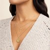 14K Gold Plated Initial Cross Necklace - A-Z Letter Layering Pendant for Women - 2 of 4