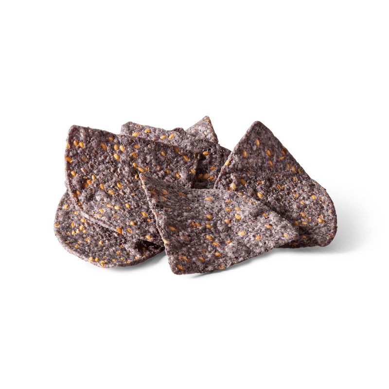Organic Blue Corn Tortilla Chip with Flax Seeds - 18oz - Good & Gather&#8482;, 3 of 5