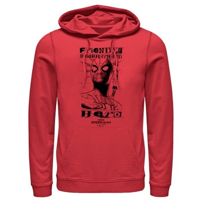 Men's Marvel Spider-man: No Way Home Friendly Neighborhood Hero Pull Over  Hoodie - Red - Large : Target