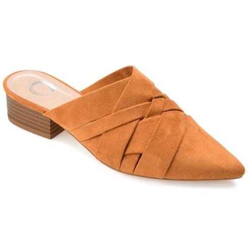 Journee Collection Womens Ameena Slip On Square Toe Mules Flats : Target