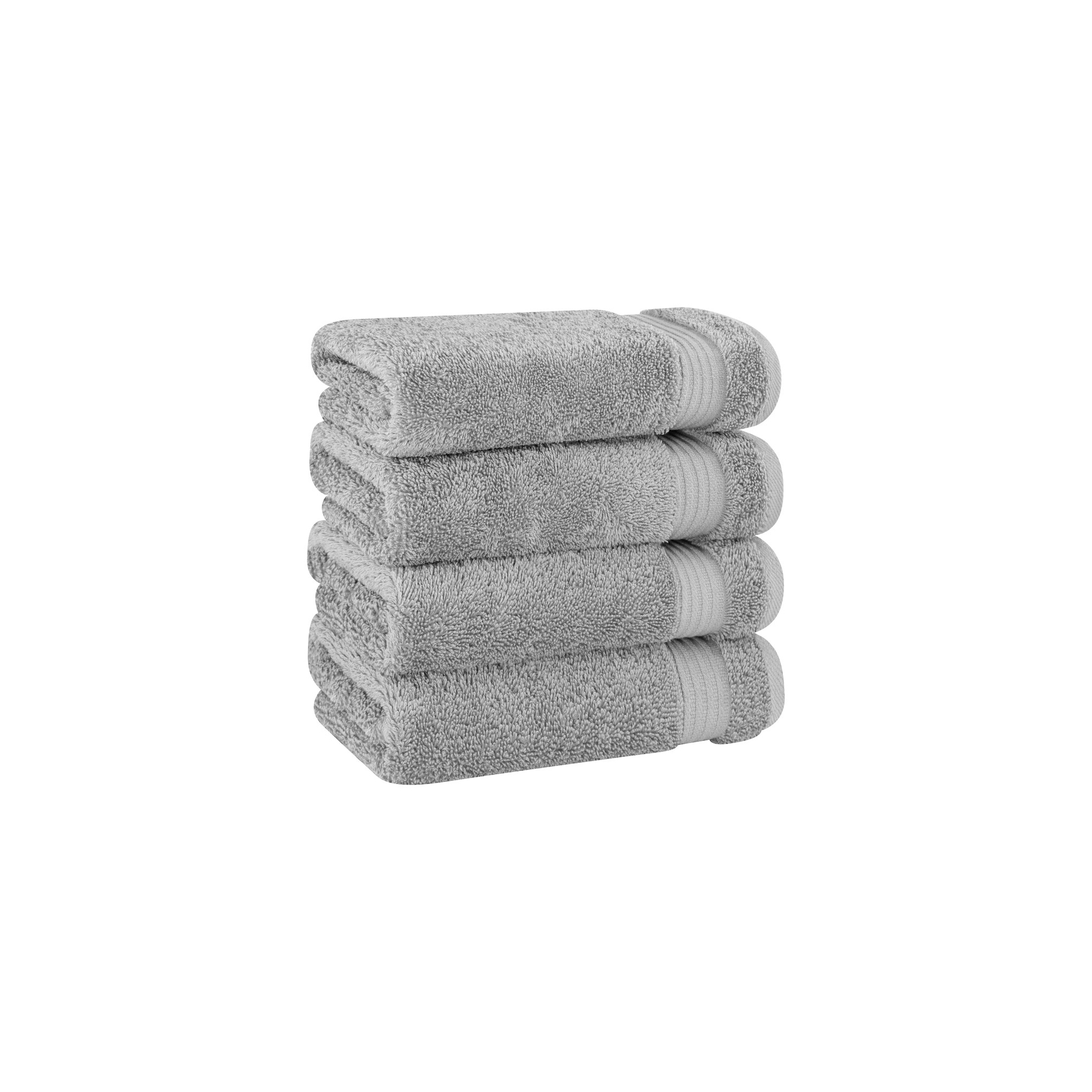 American Soft Linen Bekos 4 Pack Hand Towel Set, 100% Cotton Hand Towels for Bathroom, Rockridge