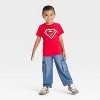 Toddler Boys' Superman Short Sleeve T-Shirt - Red - 4 of 4