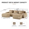 114" Modern U-Shaped Modular Sectional Sofa for Living Room, Flannelette Fabric 3-Seater Couch with Deep Seat, Boneless Design, No Assembly - 4 of 4