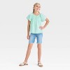 Girls' Short Sleeve Embroidered Woven Top - Cat & Jack™ - 3 of 3