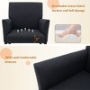 Tangkula Set of 2 Arm Chair Guest Chair Home Office w/ Wooden Legs Black - 4 of 4
