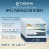 Cabana Air Filters 6 Pack Home HVAC Furnace Air Filters, Capture Unwanted Particles with Pleated Design, MERV 11, 20 x 20 x 1, White - 2 of 4
