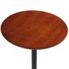 Elm Lane Modern Industrial Wood Round Standing Accent Table 15 1/4" Wide Natural Black Pole for Living Family Room Bedroom Bedside Entryway House Home - 3 of 4