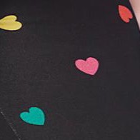 black multi hearts