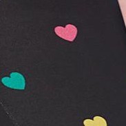 black multi hearts