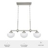 Hunter Fans 33" Saddle Creek Ceiling Light Brushed Nickel Finish - Modern 3-Light Chandelier for Kitchen & Dining Room - 3 of 4