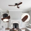 TOBILI 52-inch Ceiling Fan with Light,3 Dark Walnut Wood Blades,Reversible for Living Room - 2 of 4