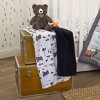 Carter's Woodland Friends Gray and Multi Colored Bear and Fox Squirrel, Tree, Tent, and Campfire Super Soft Baby Blanket - image 2 of 4