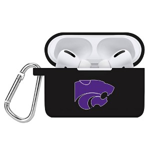 NCAA Kansas State Wildcats Apple AirPods Pro Compatible Silicone Battery Case Cover - Black - 1 of 2