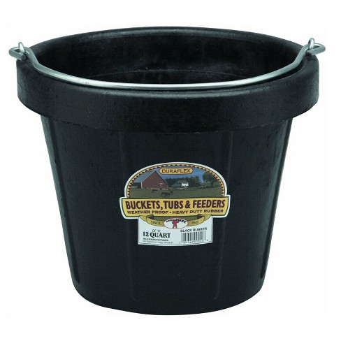 Little Giant FT11RED 11-Gallon Heavy-Duty Farm Bucket Rubber Flex Tub with  Handles, Red