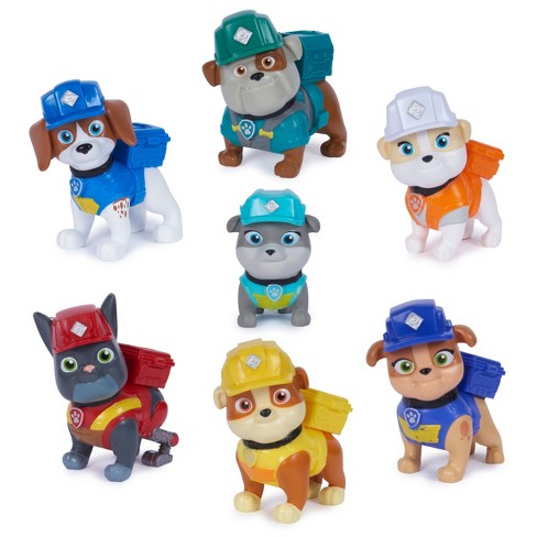 Kids Paw Patrol Mini Figures Set Of 6 - Rocky, Zuma, Skye, Rubble, Marshall  & Chase : Target