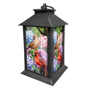 Briarwood Lane Spring Lantern 13.5" x 5.5" x 5.5" Perched Cardinals For Spring Lantern - 1 of 3