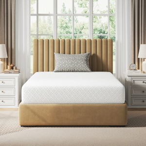 Greenstell  Mattress, Cooling Gel Memory Foam Mattress, 2-Layer Bamboo Charcoal & Support Foam for Sleep Comfort - 1 of 4