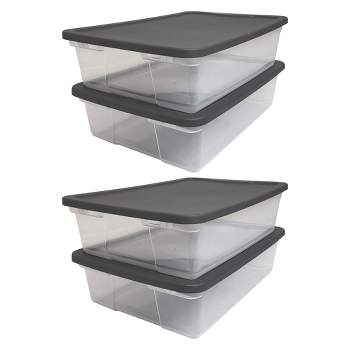 Complete Home Set of 4 Containers Clear with Grey Seal
