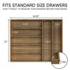 LunaLulinlk Drawer Organizer Silverware Organizer Kitchen Utensil Holder,7 Slots, Acacia Wood - 4 of 4