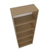 Okak 4/5 Tier Tall Flat Bookshelf Corner Organizer,Wooden Display Bookcase Open Storage Rack for Office,Living Room - 4 of 4
