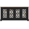 Galano Heron 59.1 in. 4 Door TV Stand Fits TV's up to 65 in. in Dusty Gray Oak, Ivory, Ivory with Knotty Oak, Black with Knotty Oak - 2 of 4
