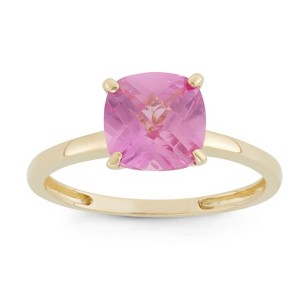 Designs By Gioelli 10K Yellow Gold Cushion Gemstone Solitaire Ring - 1 of 3