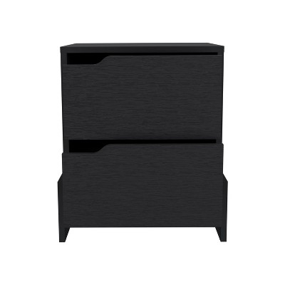 NicBex 17 inch Wide Nightstand with 2 Drawers,Side Table with Sturdy Base with Free Handle Design,Bedside Table for Bedroom,Living Room