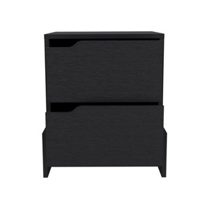 NicBex 17 inch Wide Nightstand with 2 Drawers,Side Table with Sturdy Base with Free Handle Design,Bedside Table for Bedroom,Living Room - 1 of 4
