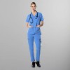 Members Only Siena V-Neck Scrub Top for Women With Double Chest And Waist Pockets - 3 of 4