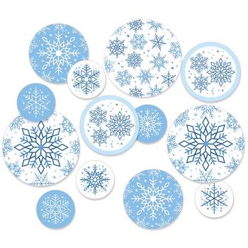 Big Dot of Happiness Blue Snowflakes - Decorations DIY Winter Holiday Party  Essentials - Set of 20