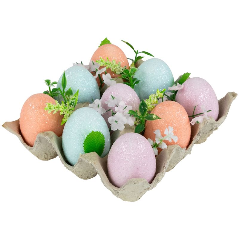 Northlight Pastel Easter Eggs with Carton Decoration - 6.25" - Set of 9, 4 of 7
