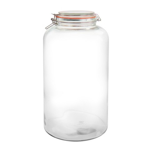 12oz Clear Glass Jars with Black Wood Lids 48 each