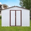 NicBex 12x10 FT Outdoor Storage Shed with 2 Integrated Punched Vents,Metal Outdoor Shed with Apex Roof,Storage Sheds for Garden - 2 of 4