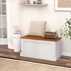 Tangkula 35.5" Storage Chest Lift Top Storage Box w/ Safety Hydraulic Strut & Metal Hinges - 3 of 4