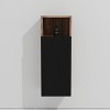 Chery Life 11.82'' x 11.82'' x 31.52'' in Black & Walnut Bathroom Floating Side Cabinet, Wall-mounted Storage Cabinet for Small Space - 4 of 4