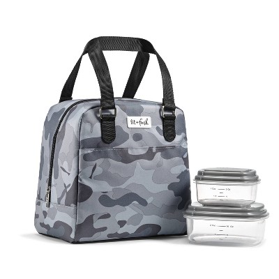Fit & Fresh Mineola Lunch Tote - Gray Camo