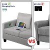 72“ 3-Seater Sofa with USB Ports, Mid-Century Modern Gray Couch for Living Room, Bedroom, Apartment – Comfy & Space-Saving Design - 2 of 4