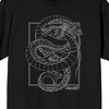 Dragon ball Z Shenron Outline Adult Black Crew Neck Short Sleeve T-shirt - 2 of 4