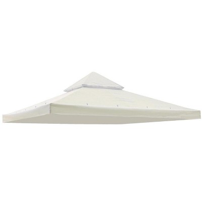 Yescom 10x10Ft UV30+ Gazebo Replacement Top for 2 Tier Outdoor Canopy Cover Patio Backyard Party Deck Ivory White
