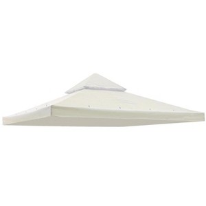 Yescom 10x10Ft UV30+ Gazebo Replacement Top for 2 Tier Outdoor Canopy Cover Patio Backyard Party Deck Ivory White - 1 of 4