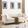 80" Chesterfield Sofa for Living Room,  Tufted Couch with Rolled Arms and Nailhead for Living Room, Bedroom, Office, Apartment, two pillows - 4 of 4