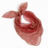 Anna-Kaci Women's Sheer Lace Neck Scarf with Embroidered Rose Floral Edging and Scalloped Trim Detail - 3 of 4