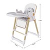 Angel Sar Convertible Baby High Chair & Rocker, 5-Point Harness with 2-Tier Tray, Adjustable Infant Feeding Chair for 6 Months to 3 Years, White - 3 of 4
